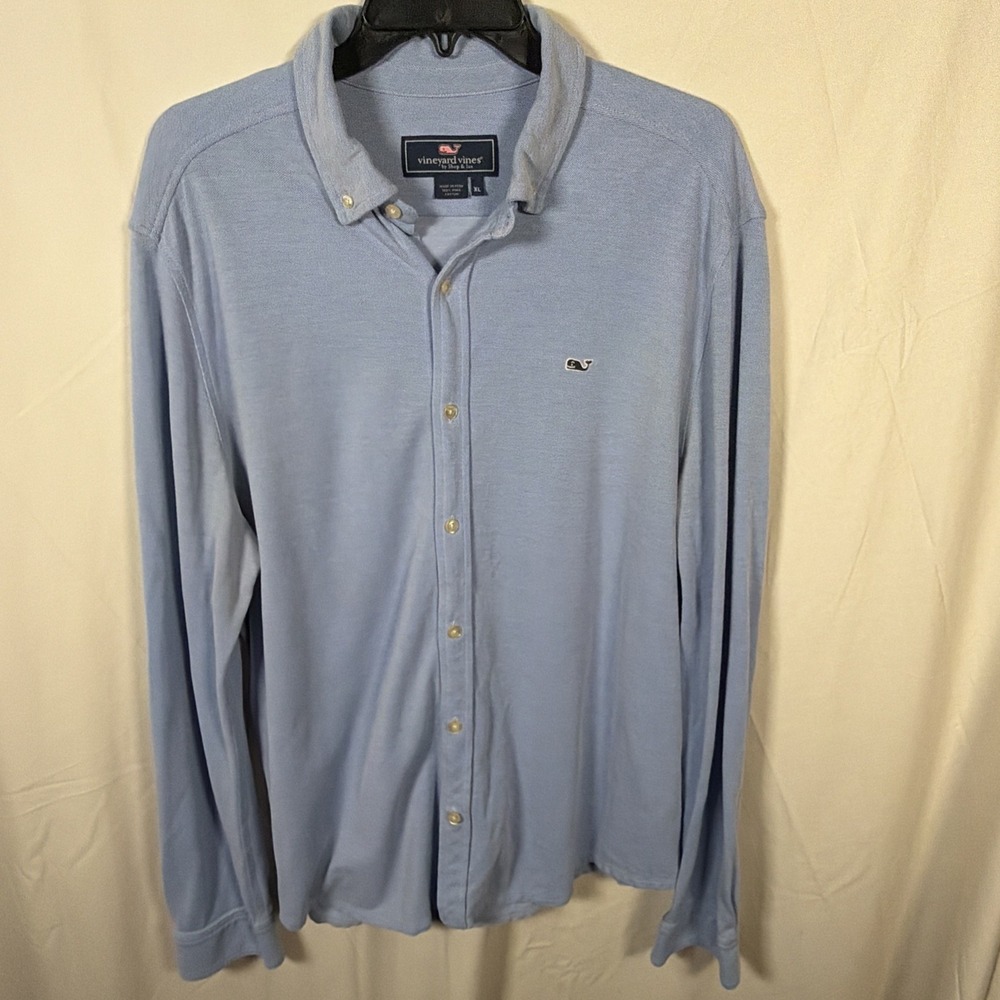 Vineyard Vines Pima Cotton Shirt Men's XL Blue Long‎ Sleeve Button Down